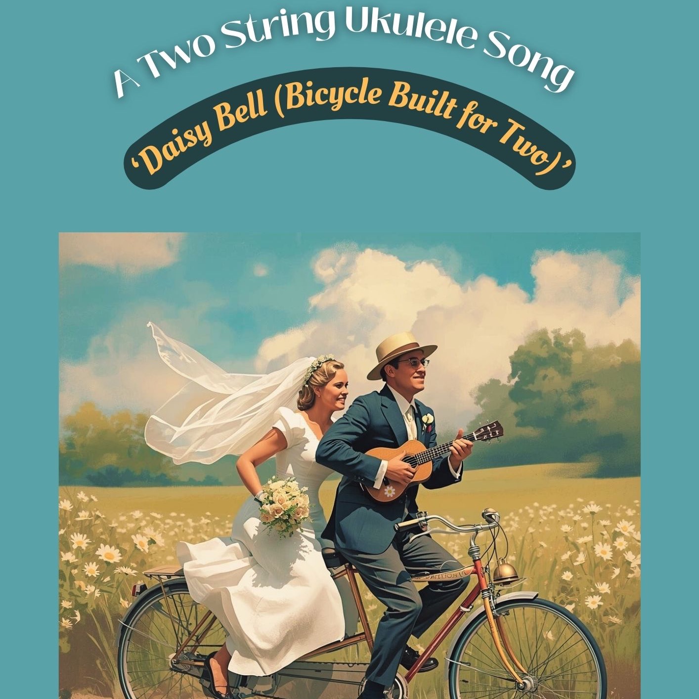 Couverture pour "Daisy Bell (Bicycle Built for Two) (A Two String Ukulele Song) (arr. Danny Crocome)" par Harry Dacre
