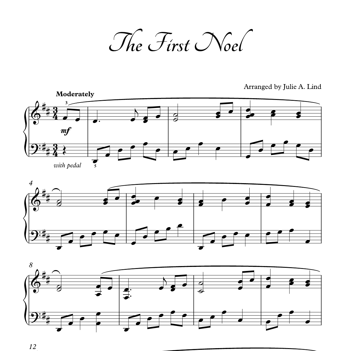 Cover Art for "The First Noel (arr. Julie A Lind)" by Julie A Lind