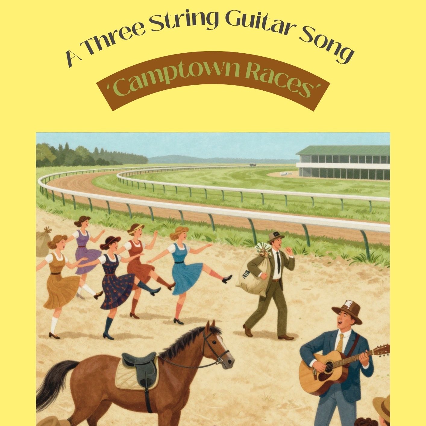 Cover Art for "Camptown Races (A Three String Guitar Song) (arr. Danny Crocome)" by Traditional