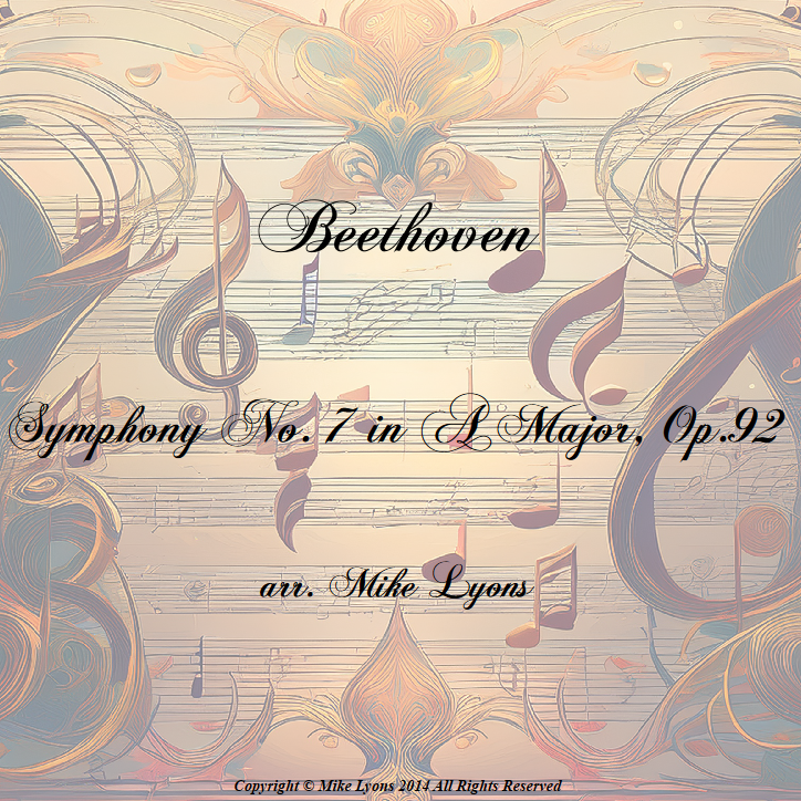 Cover Art for "Symphony No. 7, 2nd Movement - Beethoven (Brass sextet w. timpani) (arr. Mike Lyons)" by Ludwig Van Beethoven