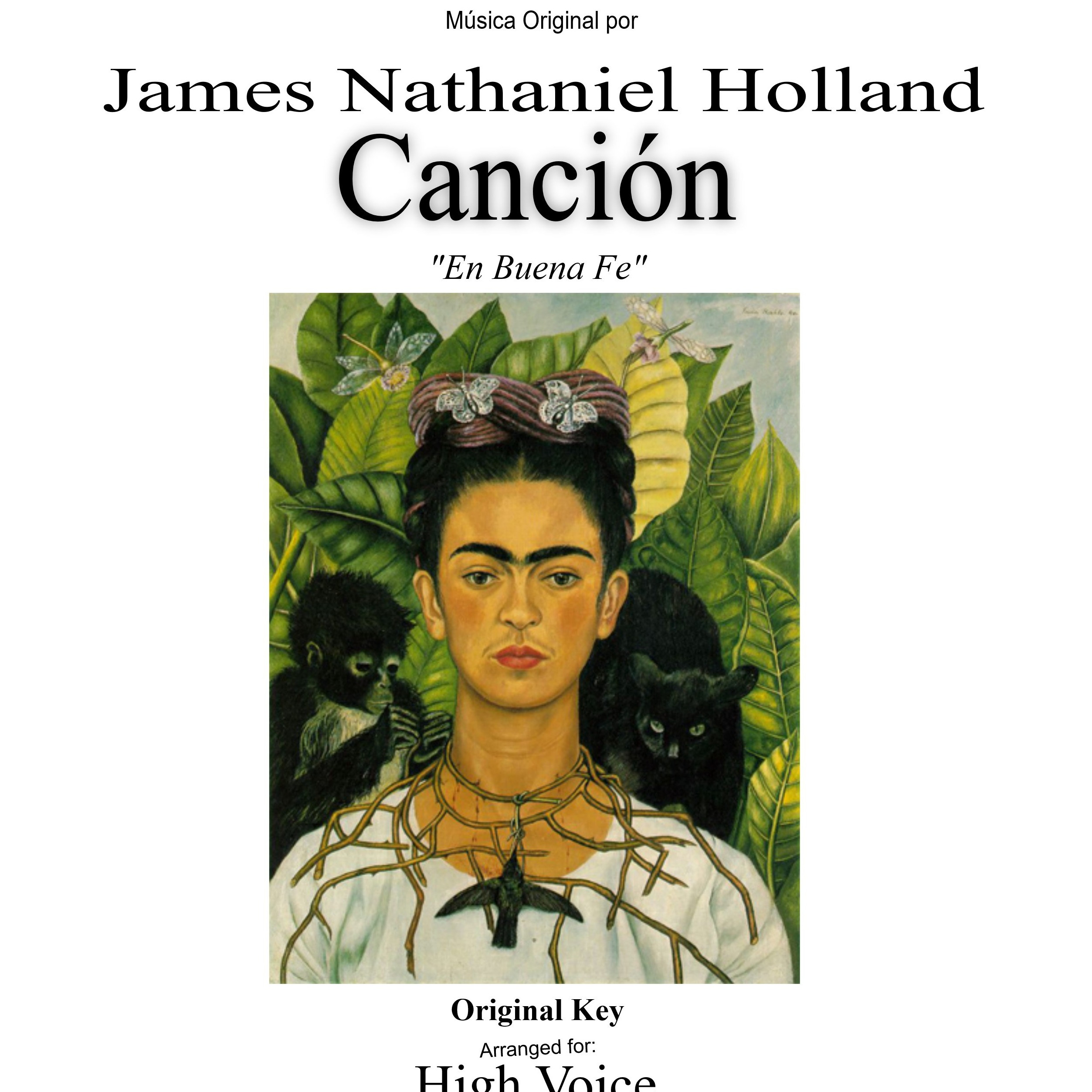 Cover Art for "Cancion (En Buena Fe) for High Voice and Small Ensemble" by James Nathaniel Holland