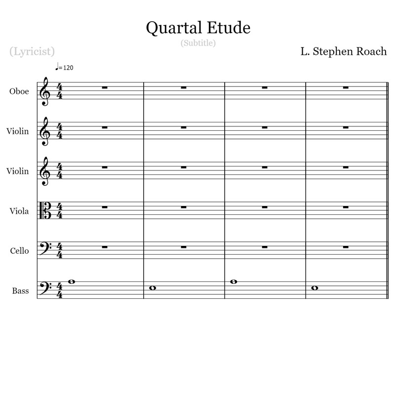 Cover Art for "Quartal Etude" by L. Stephen Roach
