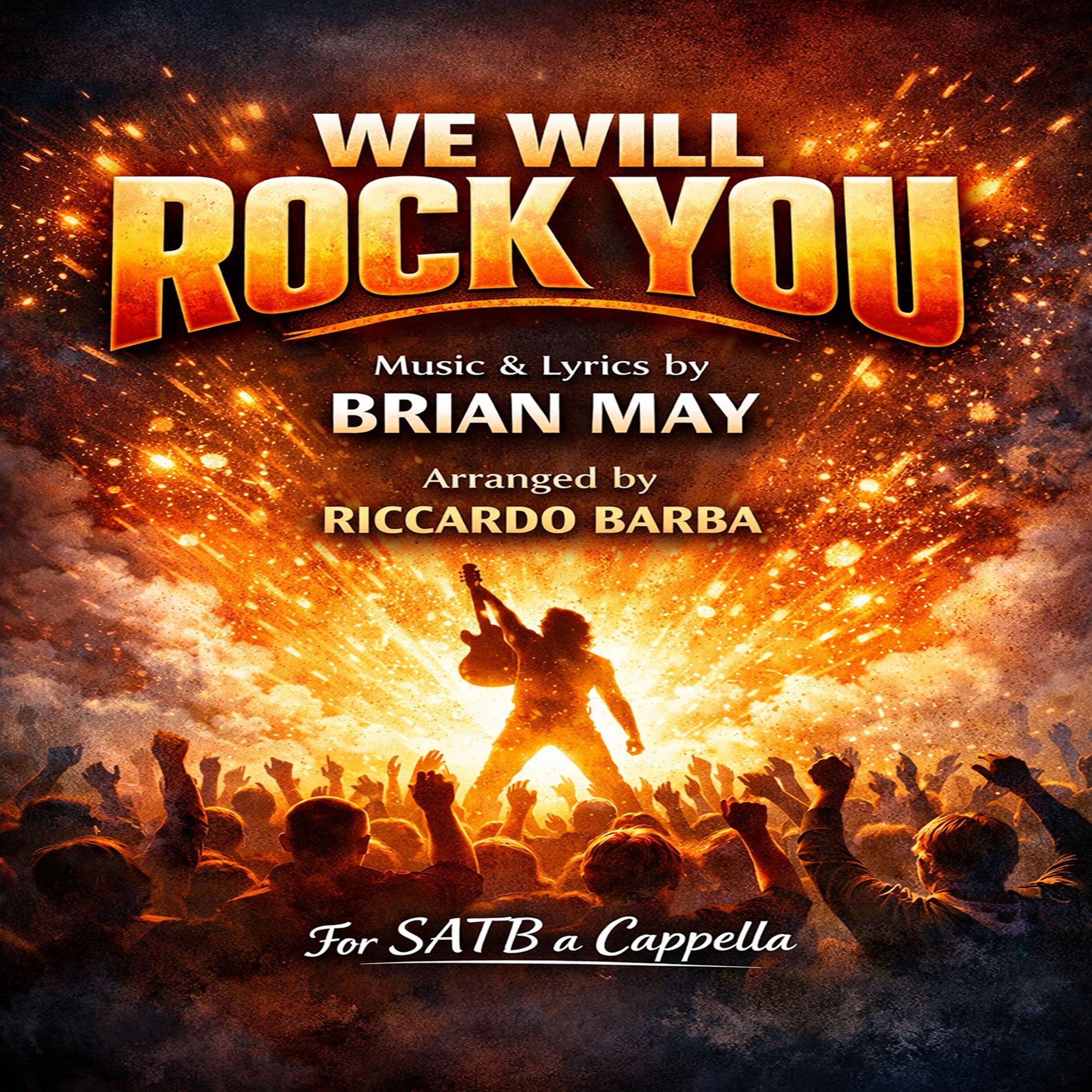 Cover Art for "We Will Rock You (arr. Riccardo Barba)" by Queen