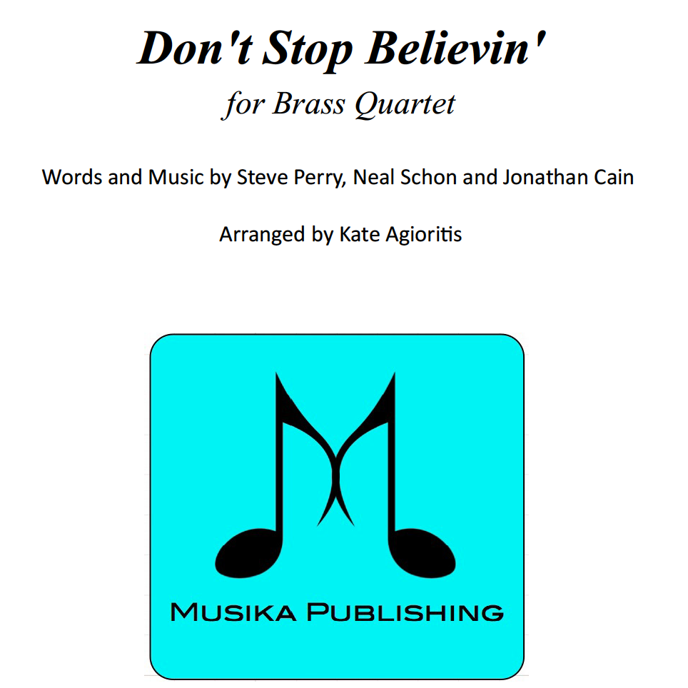 Cover Art for "Don't Stop Believin' (arr. Kate Agioritis)" by Journey