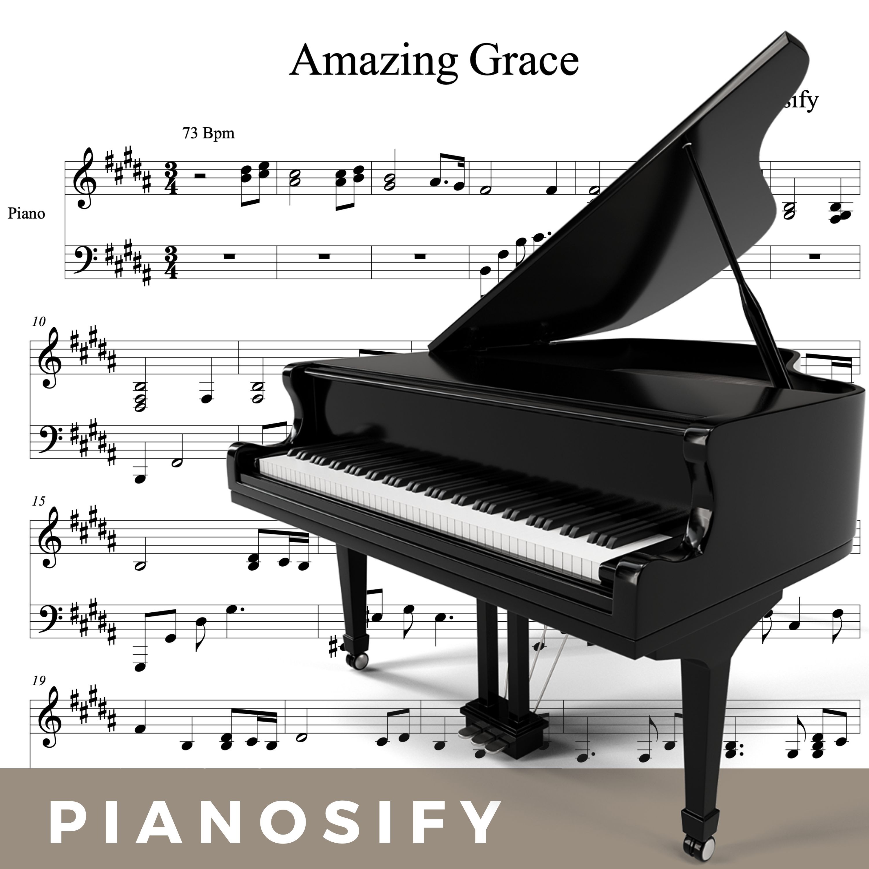 PIANO - Amazing Grace (Piano Hymns Sheet Music PDF) by Pianosify Sheet ...
