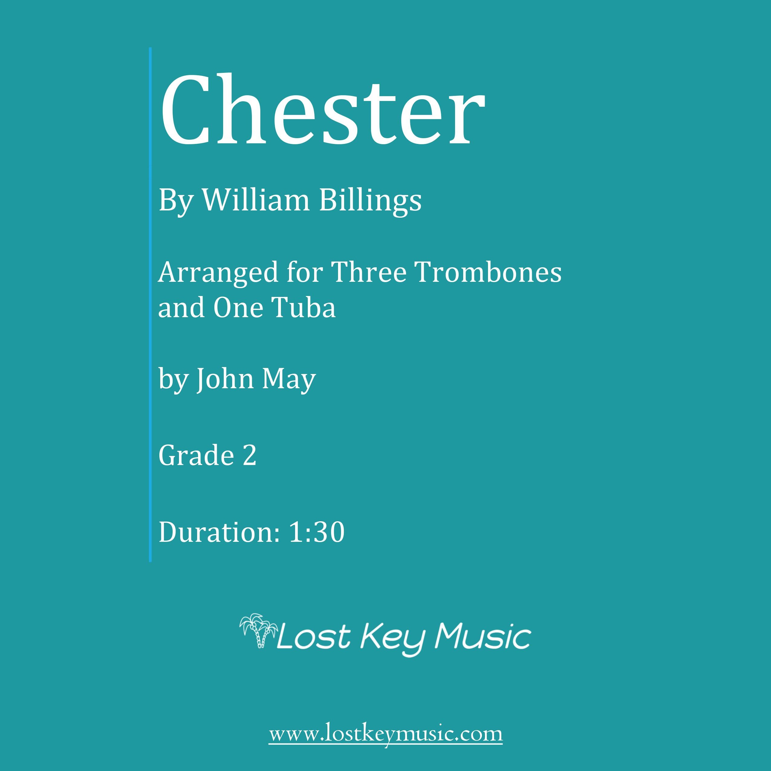 Cover Art for "Chester-Three Trombones and One Tuba (arr. John May)" by William Billings