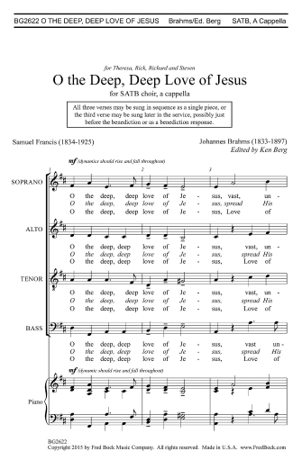 O The Deep, Deep Love Of Jesus (ed. Ken Berg) O The Deep, Deep Love Of Jesus (ed. Ken Berg)