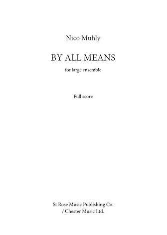 By All Means – Full Score By All Means – Full Score
