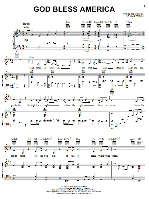 God Bless America Digital Sheet Music