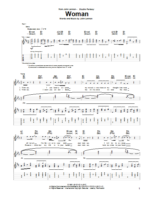Brani Famosi Per Chitarra John Lennon Guitar Tab Anthology