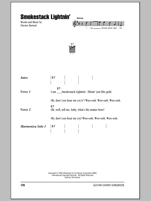 Smokestack Lightning By Howlin Wolf Guitar Chords Lyrics Guitar 