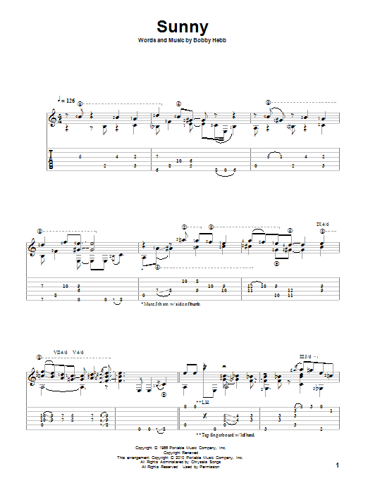 Sunny Digital Sheet Music