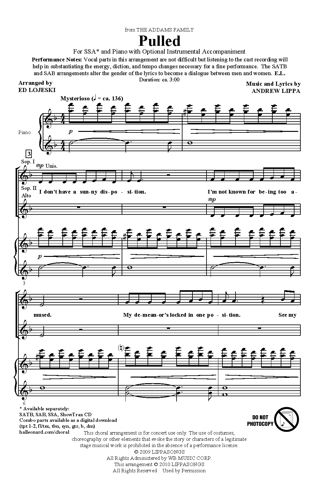 Pulled from The Addams Family arr Ed Lojeski At Stanton s Sheet Music Pulled from The Addams Family arr Ed Lojeski At Stanton s Sheet Music