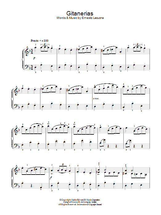 Gitanerias Digital Sheet Music