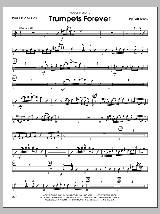 Trumpets Forever Alto Sax 2 Sheet Music Jarvis Jazz Ensemble