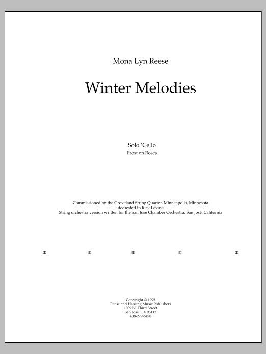 Winter Melodies - Violoncello