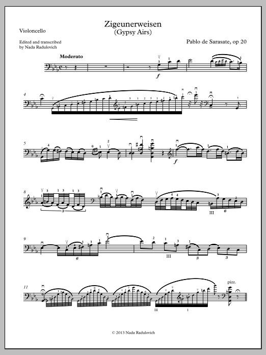 Zigeunerweisen - Violoncello