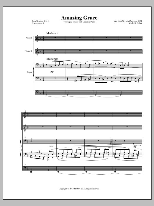 Amazing Grace: Piano Vocal