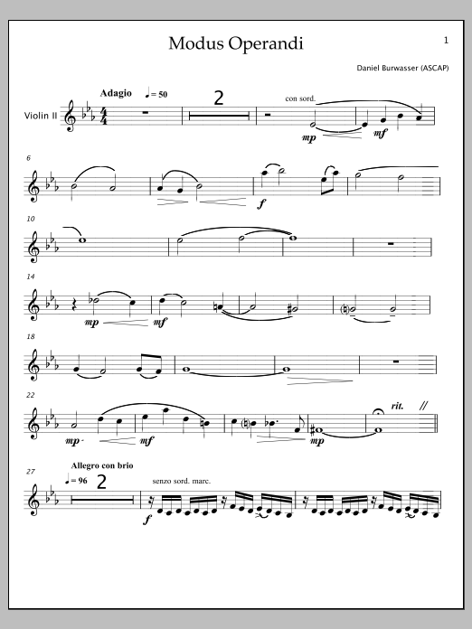 Modus Operandi - Violin