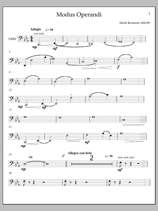 Modus Operandi - Violoncello