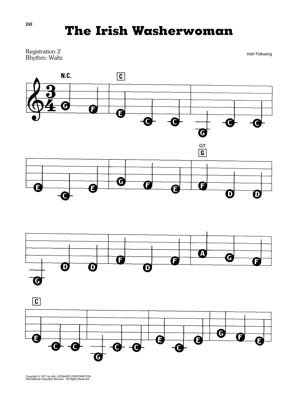 The Irish Washerwoman By Irish Folksong Sheet Music For E Z Play Today 