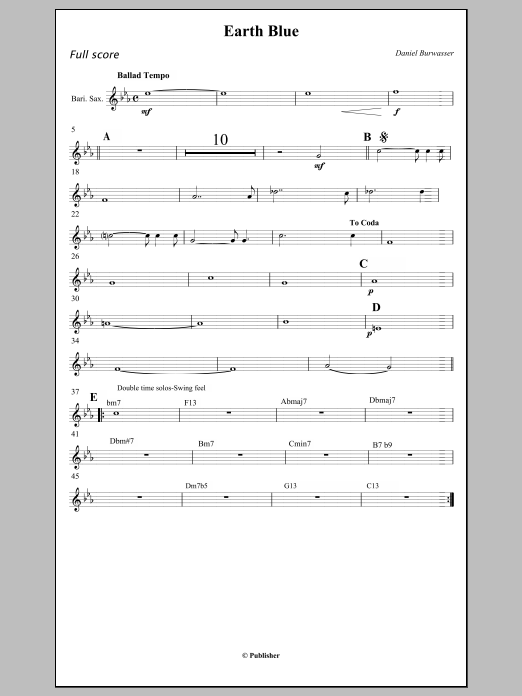 Earth Blue - Baritone Saxophone
