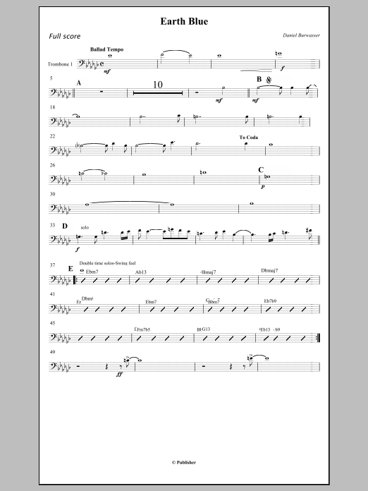 Earth Blue - Trombone