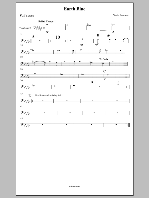 Earth Blue - Trombone
