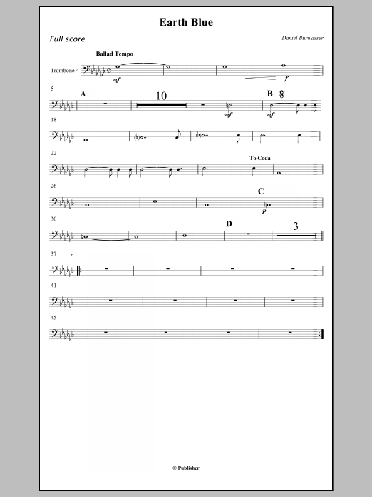 Earth Blue - Trombone