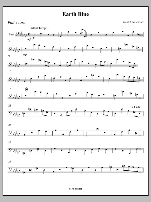 Earth Blue - Contrabass