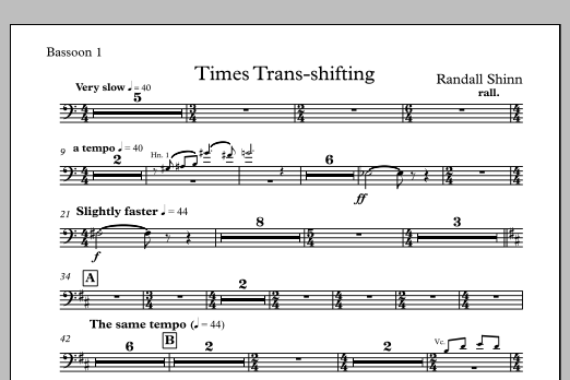 Times Trans-shifting for orchestra - Bassoon