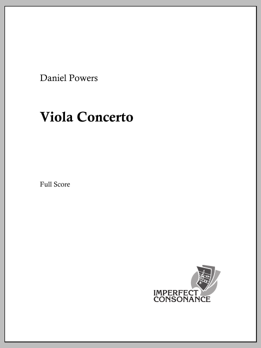 Viola Concerto (full score and orchestra parts): String Orchestra Conductor Score & Parts