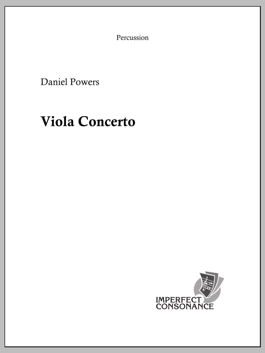 Viola Concerto (full score and orchestra parts) - Percussion