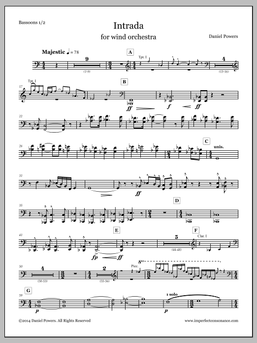 Intrada - Bassoon