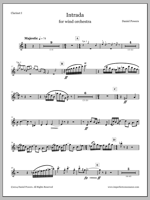 Intrada - Clarinet