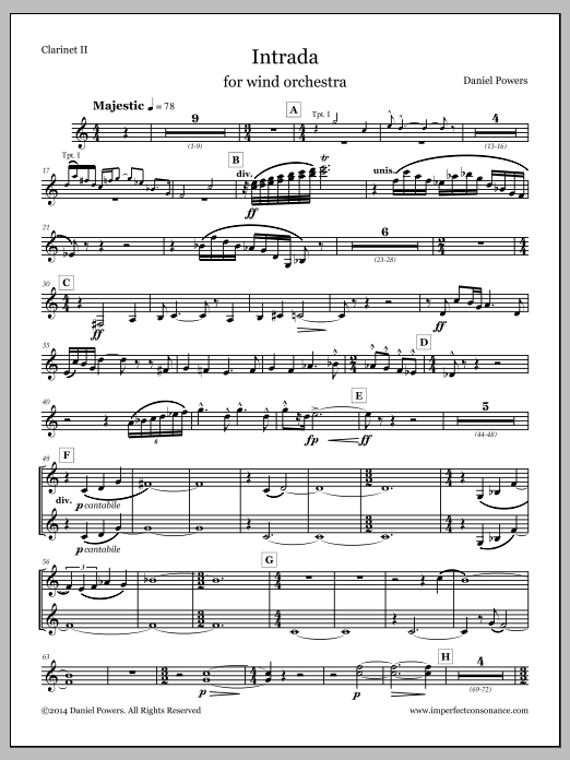 Intrada - Clarinet