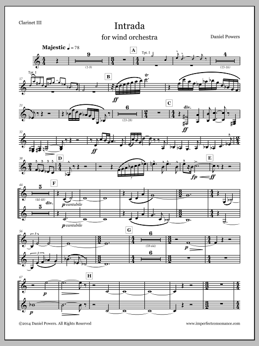 Intrada - Clarinet