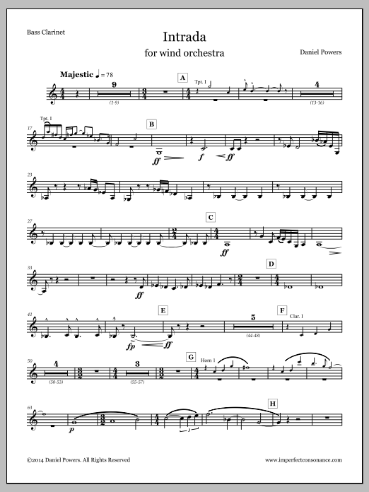 Intrada - Bass Clarinet