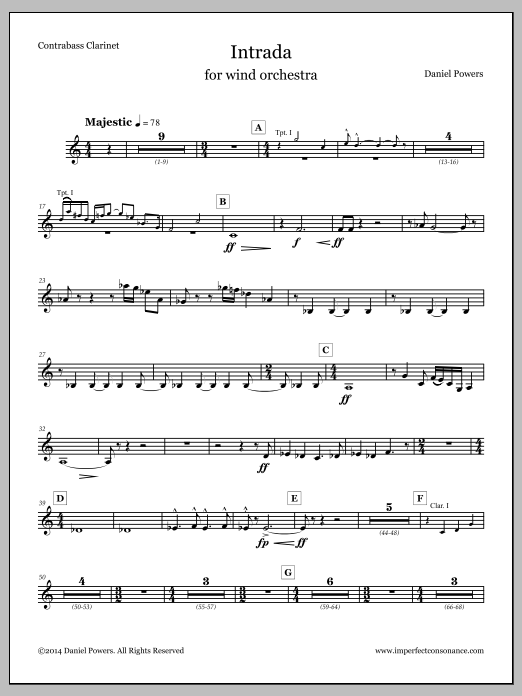 Intrada - Bass Clarinet