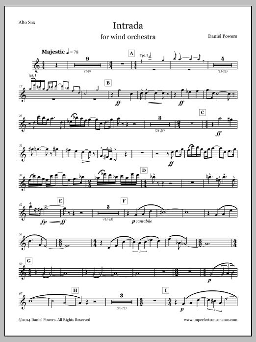 Intrada - Alto Saxophone