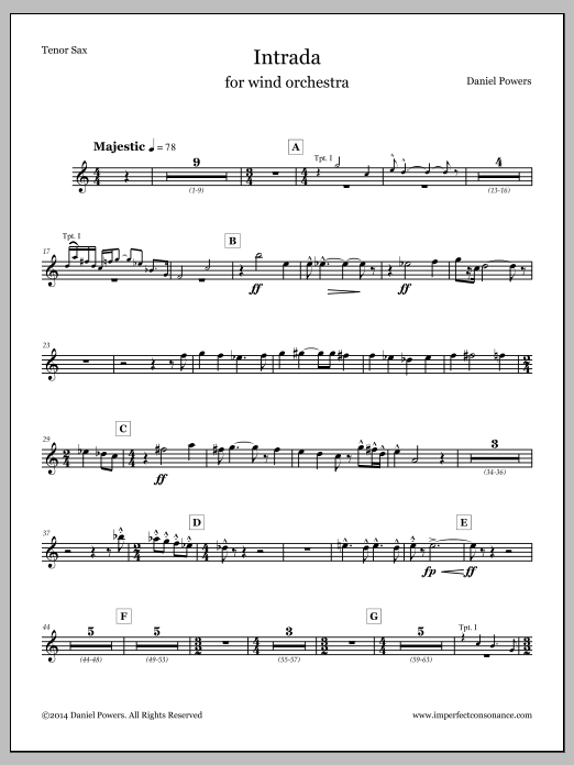 Intrada - Tenor Saxophone