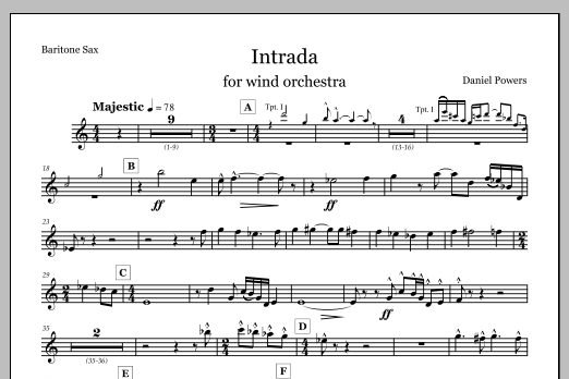 Intrada - Baritone Saxophone