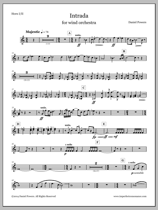 Intrada - F Horn