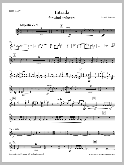Intrada - F Horn