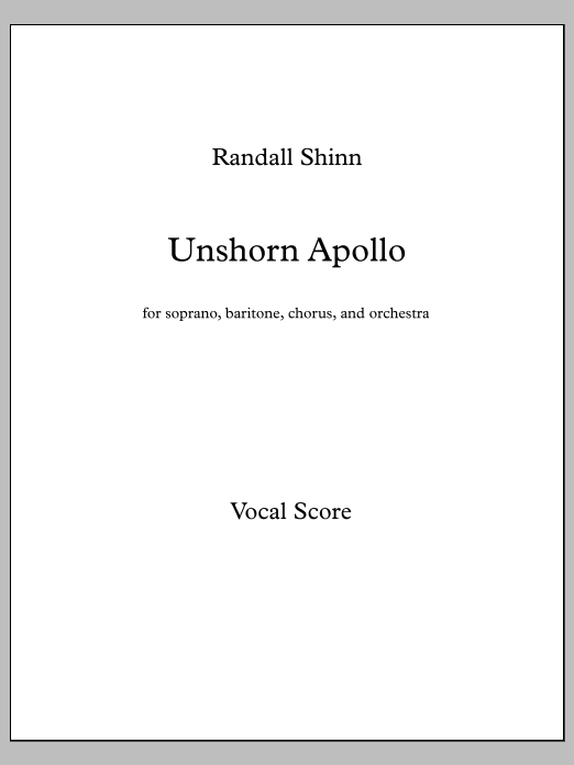Unshorn Apollo: String Orchestra Conductor Score & Parts