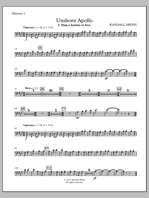 Unshorn Apollo - Bassoon