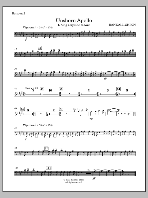 Unshorn Apollo - Bassoon