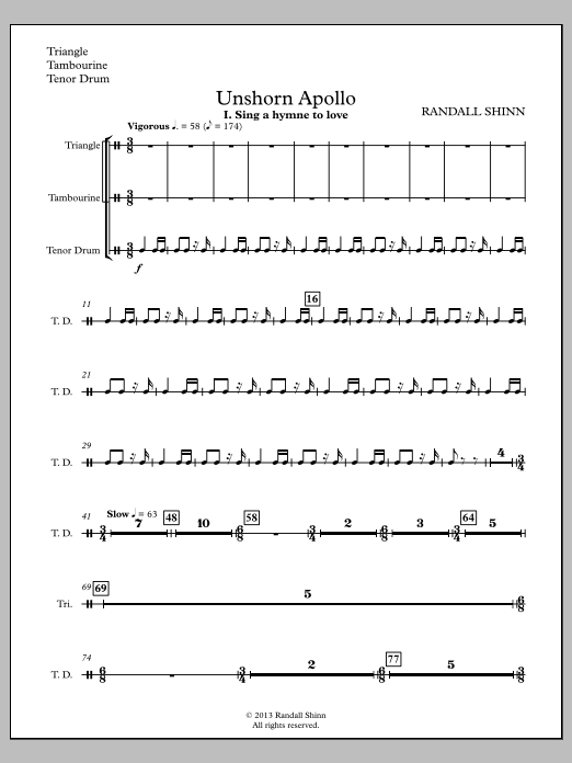 Unshorn Apollo - Percussion