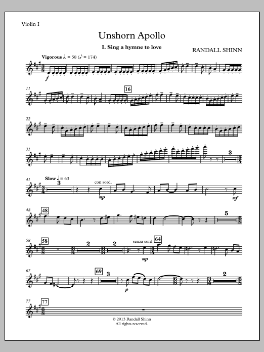 Unshorn Apollo - Violin