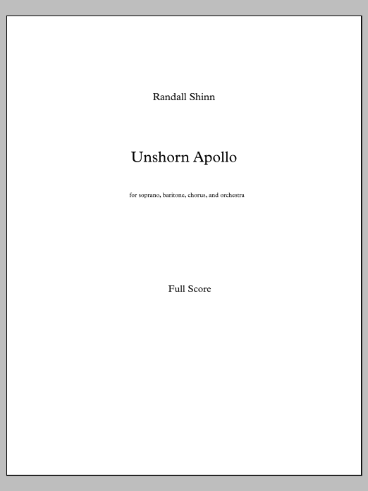 Unshorn Apollo - Full Score